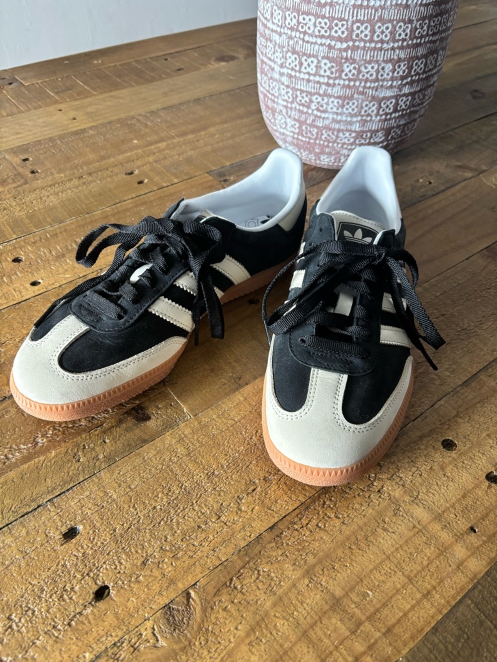 Adidas Black and Cream Samba OG - Picture 2 of 5